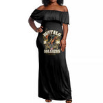 Buffalo Soldiers Off Shoulder Maxi Dress American American Legend 1866-1944