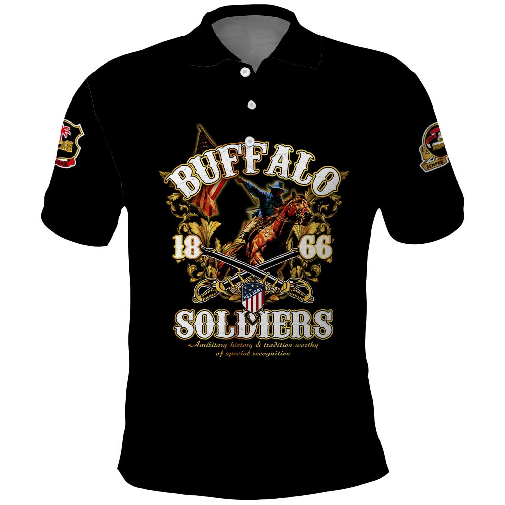Buffalo Soldiers Polo Shirt American American Legend 1866-1944