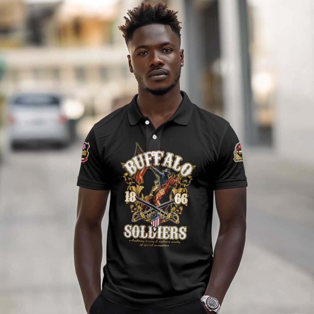 Buffalo Soldiers Polo Shirt American American Legend 1866-1944