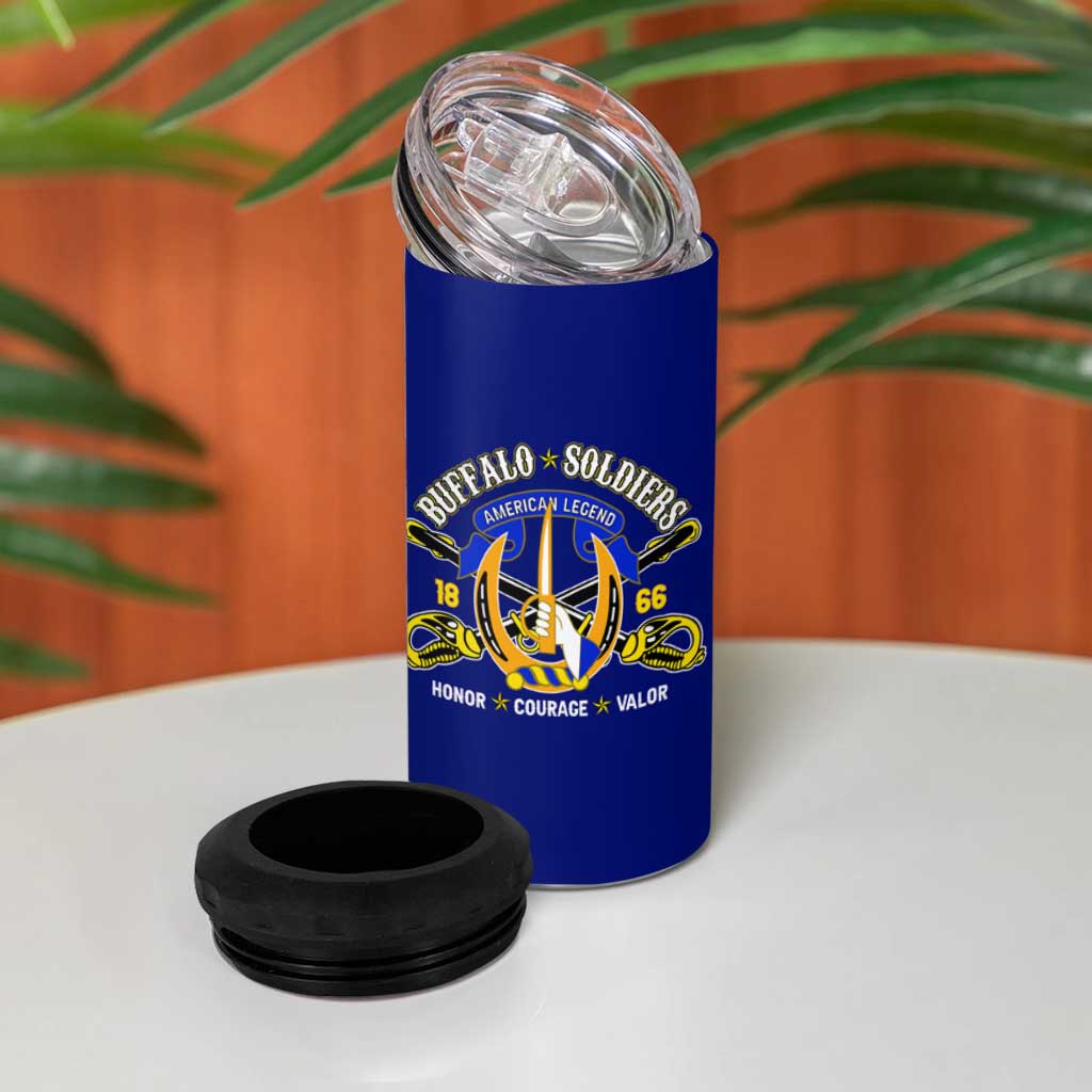 We Can We Will Buffalo Soldiers 4 in 1 Can Cooler Tumbler Us Army Ready and Forward