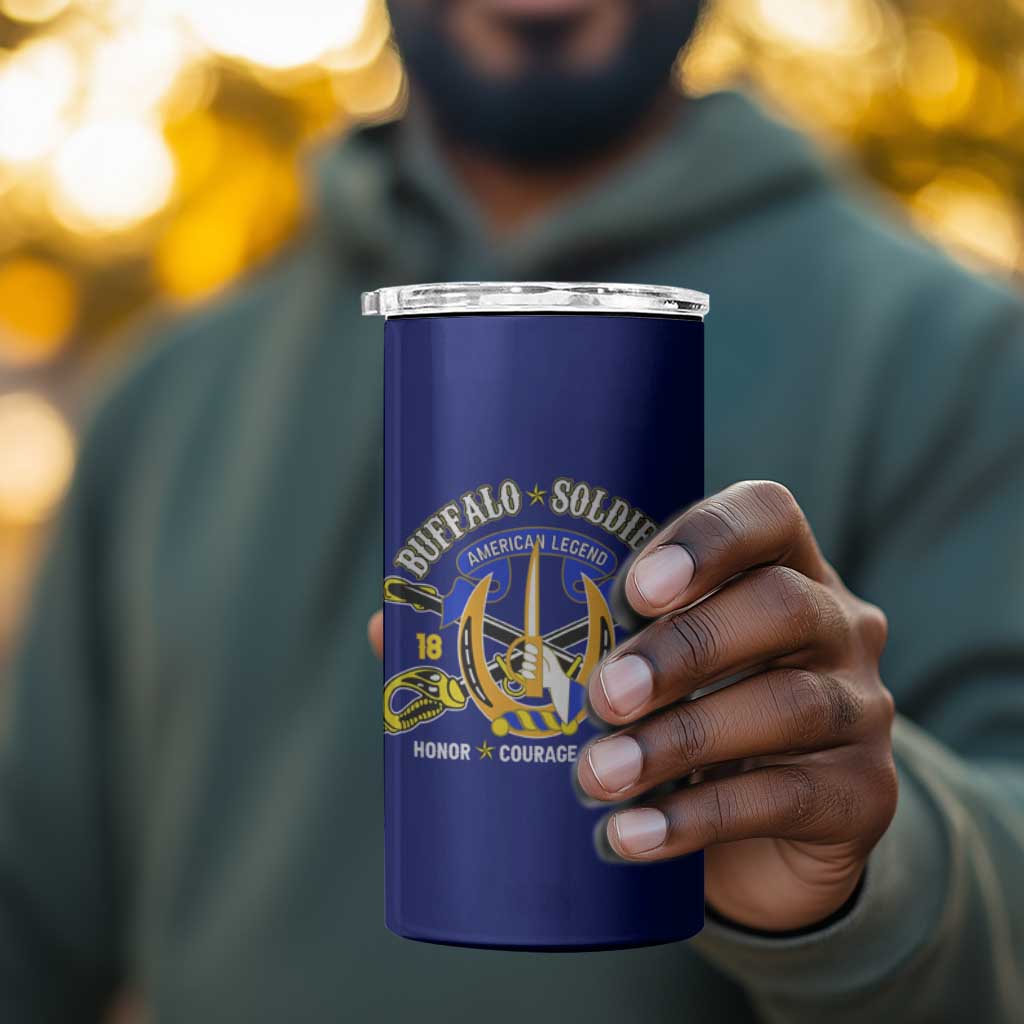 We Can We Will Buffalo Soldiers 4 in 1 Can Cooler Tumbler Us Army Ready and Forward