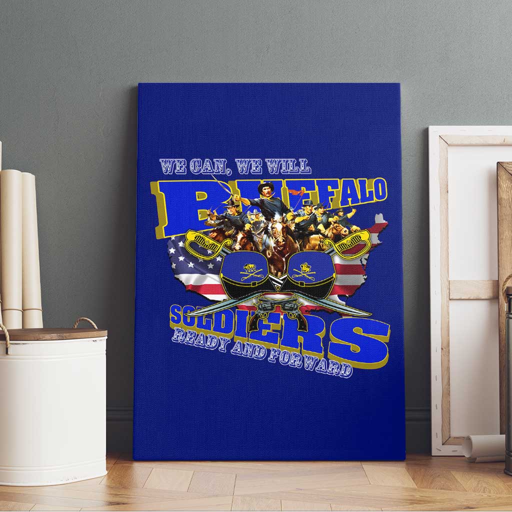 We Can We Will Buffalo Soldiers Canvas Wall Art Us Army Ready and Forward