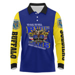 We Can We Will Buffalo Soldiers Long Sleeve Polo Shirt Us Army Ready and Forward