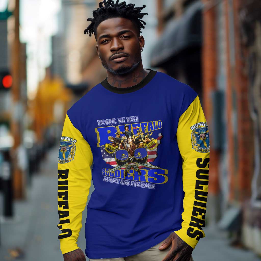 We Can We Will Buffalo Soldiers Long Sleeve Shirt Us Army Ready and Forward