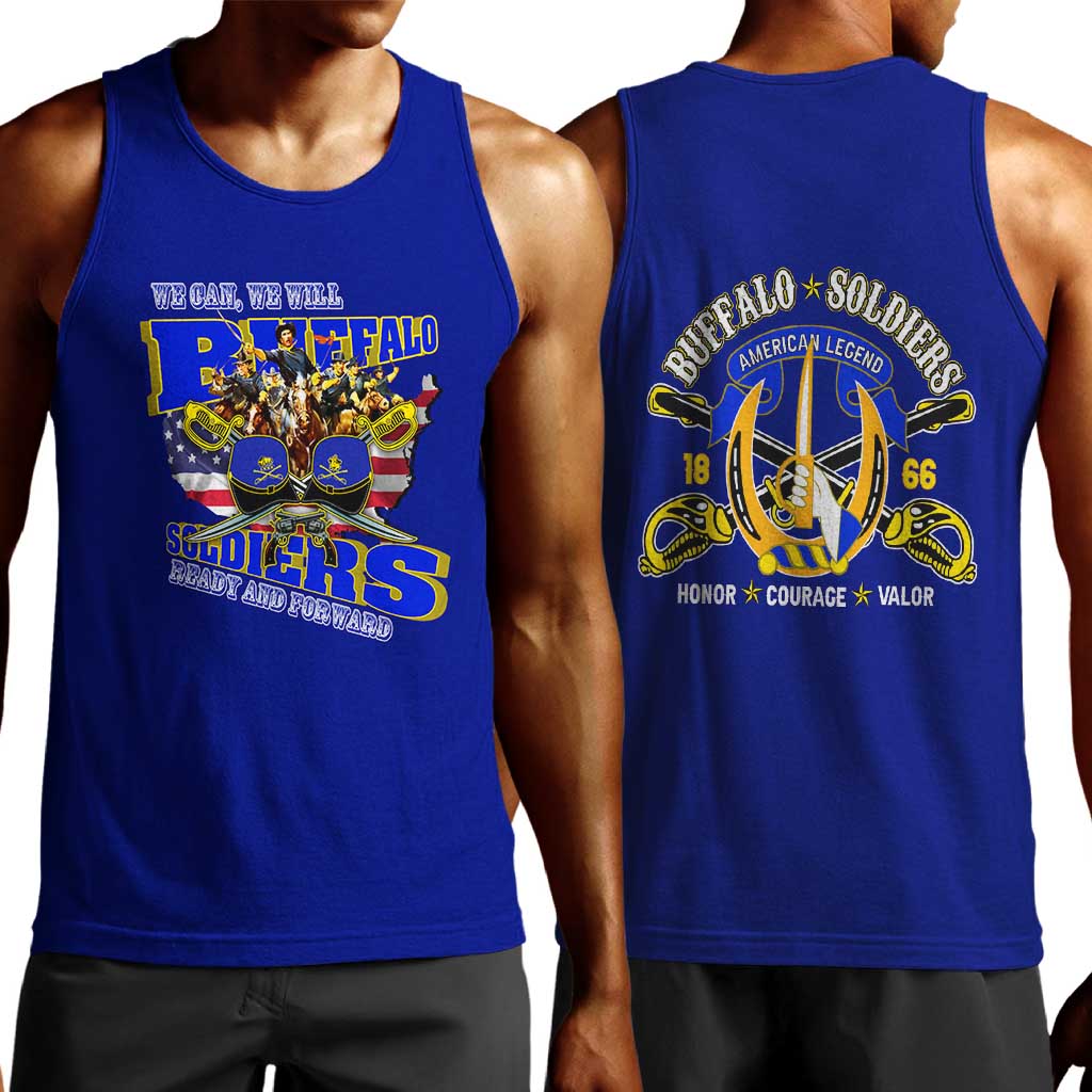 We Can We Will Buffalo Soldiers Men Tank Top Us Army Ready and Forward