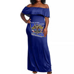 We Can We Will Buffalo Soldiers Off Shoulder Maxi Dress Us Army Ready and Forward