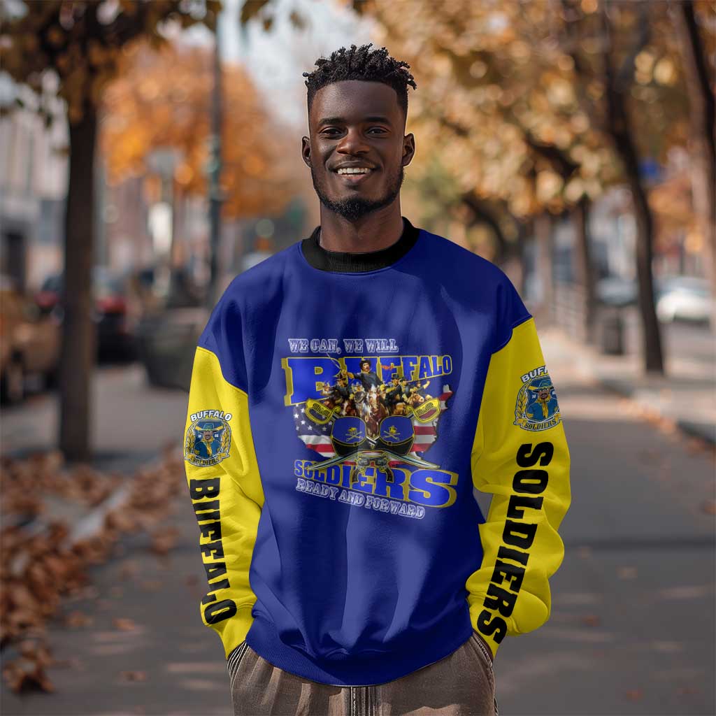We Can We Will Buffalo Soldiers Sweatshirt Us Army Ready and Forward