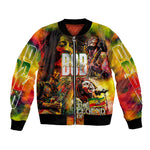 The Legend of Reggae One Love Bomber Jacket Bob Colorful Art