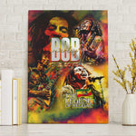 The Legend of Reggae One Love Canvas Wall Art Bob Colorful Art