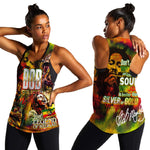 The Legend of Reggae One Love Women Racerback Tank Bob Colorful Art