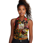 The Legend of Reggae One Love Women Sleeveless Polo Shirt Bob Colorful Art