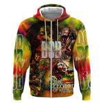 The Legend of Reggae One Love Zip Hoodie Bob Colorful Art