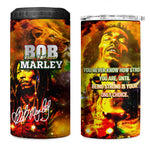 Bob King Of Reggae Rastafari Lion 4 in 1 Can Cooler Tumbler You Never Know How Strong You Are
