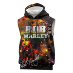 Bob King Of Reggae Rastafari Lion Sleeveless Hoodie You Never Know How Strong You Are - African Pride
