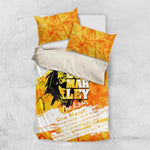 Legend Bob Reggae Afro Bedding Set One Love One Heart Tropical Leaf