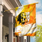 Legend Bob Reggae Afro Garden Flag One Love One Heart Tropical Leaf