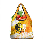 Legend Bob Reggae Afro Grocery Bag One Love One Heart Tropical Leaf