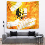 Legend Bob Reggae Afro Tapestry One Love One Heart Tropical Leaf