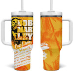 Legend Bob Reggae Afro Tumbler With Handle One Love One Heart Tropical Leaf