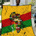 Black History Month Africa Quilt Strength Love and Justice Typography