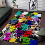 Black History Month African American Area Rug Paint Splashes