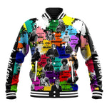 Black History Month African American Baseball Jacket Paint Splashes