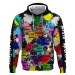 Black History Month African American Hoodie Paint Splashes