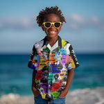 Black History Month African American Kid Hawaiian Shirt Paint Splashes