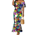 Black History Month African American Mermaid Dress Paint Splashes