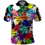 Black History Month African American Polo Shirt Paint Splashes