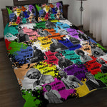 Black History Month African American Quilt Bed Set Paint Splashes