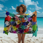 Black History Month African American Sarong Paint Splashes
