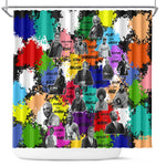 Black History Month African American Shower Curtain Paint Splashes