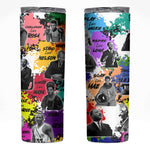 Black History Month African American Skinny Tumbler Paint Splashes