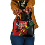 Afro Jamaica Lion Shoulder Handbag Coat Of Arms Rastafarianism
