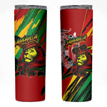 Afro Jamaica Lion Skinny Tumbler Coat Of Arms Rastafarianism