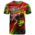 Afro Jamaica Lion T shirt Coat Of Arms Rastafarianism