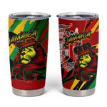Afro Jamaica Lion Tumbler Cup Coat Of Arms Rastafarianism