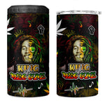 King Of Reggae Legend Bob 4 in 1 Can Cooler Tumbler Peace and Love
