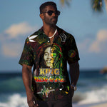 King Of Reggae Legend Bob Hawaiian Shirt Peace and Love