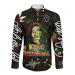 King Of Reggae Legend Bob Long Sleeve Button Shirt Peace and Love