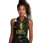 King Of Reggae Legend Bob Women Sleeveless Polo Shirt Peace and Love
