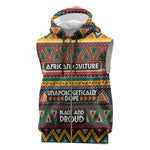 Colorful African Pattern Sleeveless Zip Hoodie - African Pride