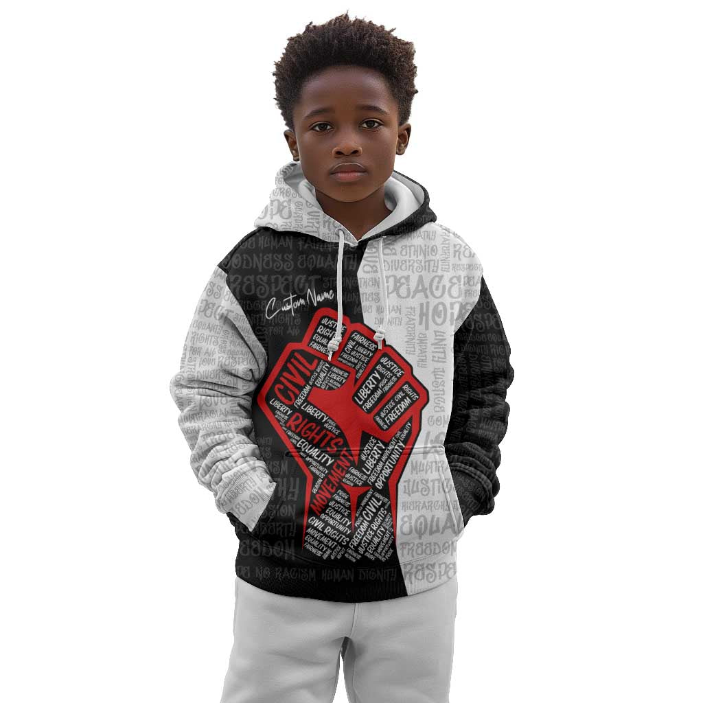 Personalized Civil Rights Movement Justice Fist Kid Hoodie