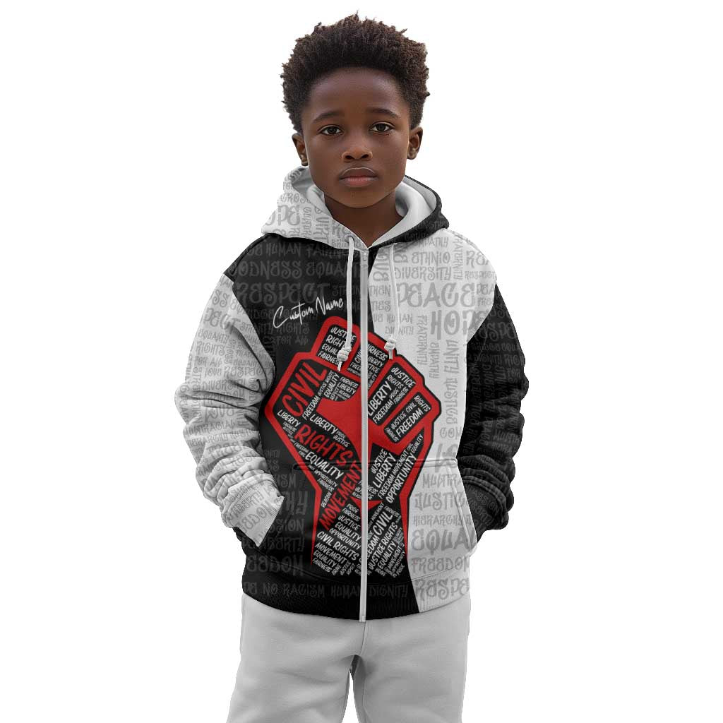 Personalized Civil Rights Movement Justice Fist Kid Hoodie