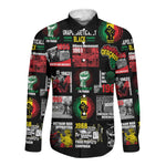 Civil Rights Movement Long Sleeve Button Shirt Poster Art Black Pride