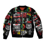 Civil Rights Movement Sleeve Zip Bomber Jacket Poster Art Black Pride