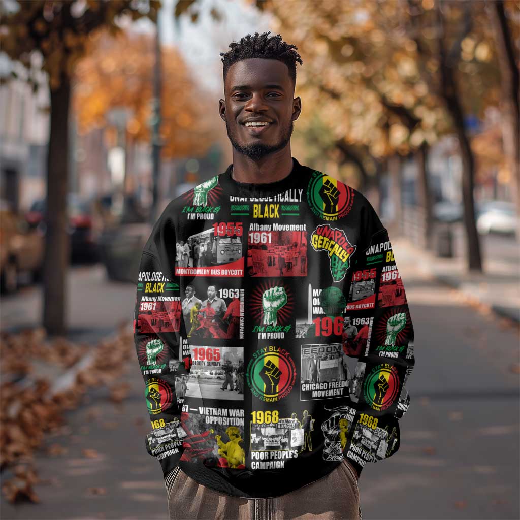 Civil Rights Movement Sweatshirt Poster Art Black Pride