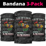 I'm Black and I'm Proud - Personalized African Neck Gaiter DT02