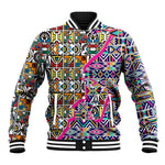 African Ndebele Pattern Baseball Jacket DT02